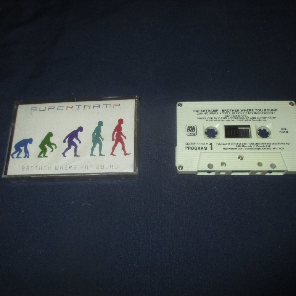 Supertramp - Brother Where you Bound on cassette (A & M Records Canada , 1985)